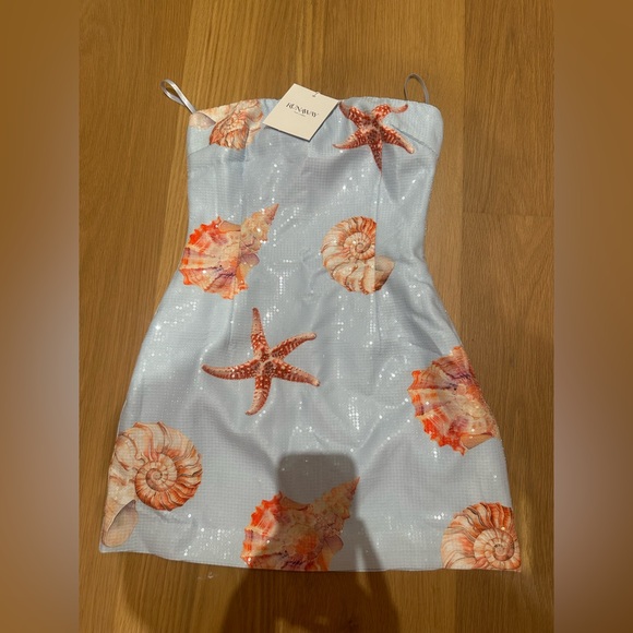 Runaway the Label Strapless Sequin Dress in Blue and Pink - Picture 4 of 6